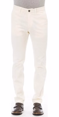 Beige Cotton Men Pant