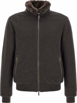 Brown Wool Bomber