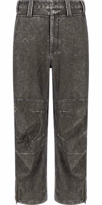 Gray Polyethylene Casual Pants