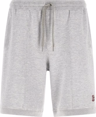 Gray Silk Bermuda Shorts