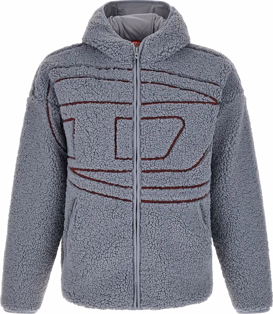 Diesel Gray Polyester Sweatshirt