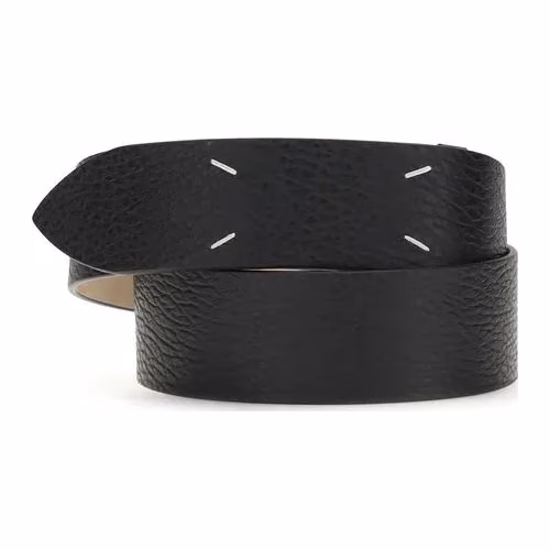 Maison Margiela Black Calf Leather Bos Taurus Regular Belt