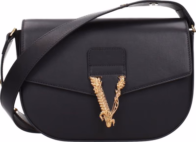 Black Leather Crossbody Bag