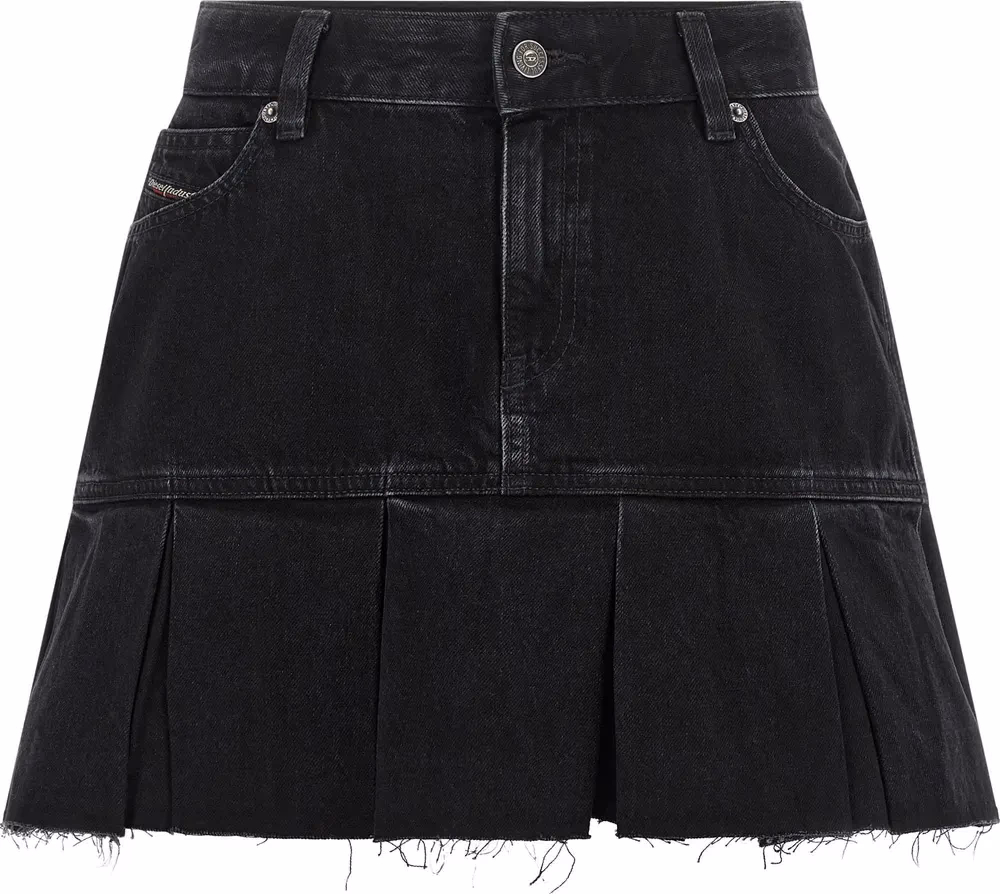 Diesel Blue Cotton Long Skirt