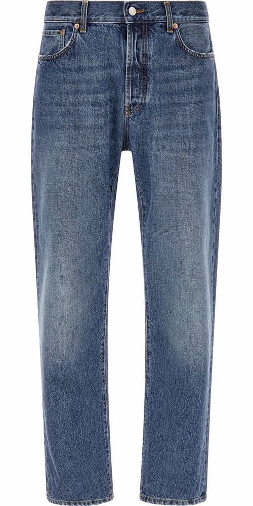 Department 5 Blue Cotton Relaxed Fit Jeans