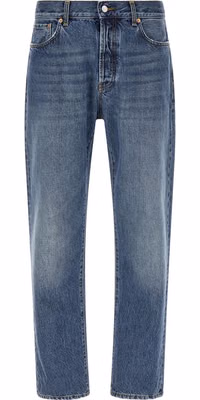 Blue Cotton Relaxed Fit Jeans