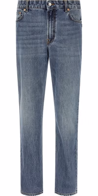 Blue Cotton Relaxed Fit Jeans
