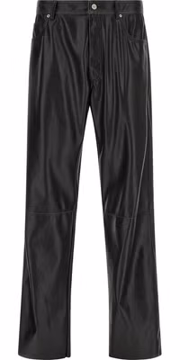 Black Polyester Casual Pants