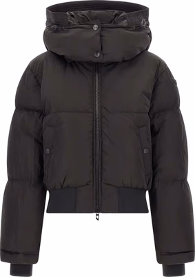 Black Polyamide Full-Length Jacket