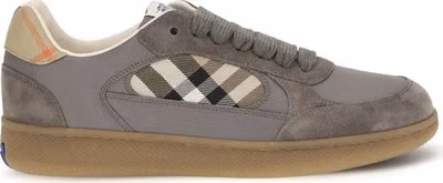 Gray Calf Leather Bos Taurus Low Top Sneakers