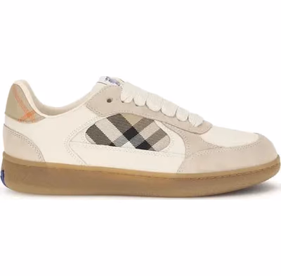Beige Calf Leather Bos Taurus Sneakers