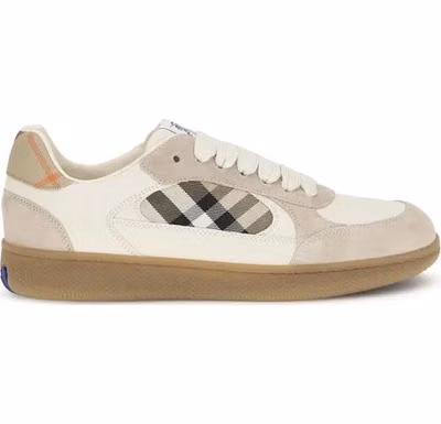 Beige Calf Leather Bos Taurus Low Top Sneakers