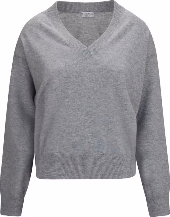 Brunello Cucinelli Gray Cashmere Sweater