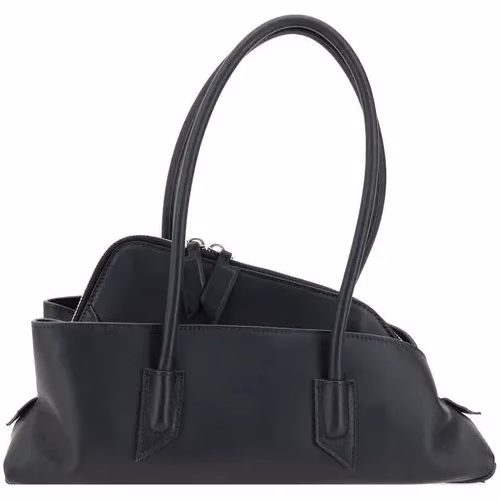 The Attico Black Calf Leather Bos Taurus Shoulder Bag