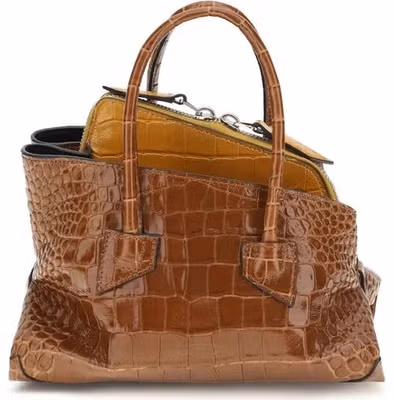 Brown Calf Leather Bos Taurus Handbag