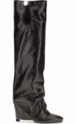 Black Calf Leather Bos Taurus Ankle Boots