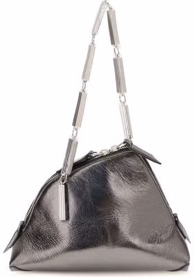 Silver Calf Leather Bos Taurus Handbag
