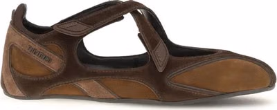 Brown Calf Leather Bos Taurus Ballet Flats