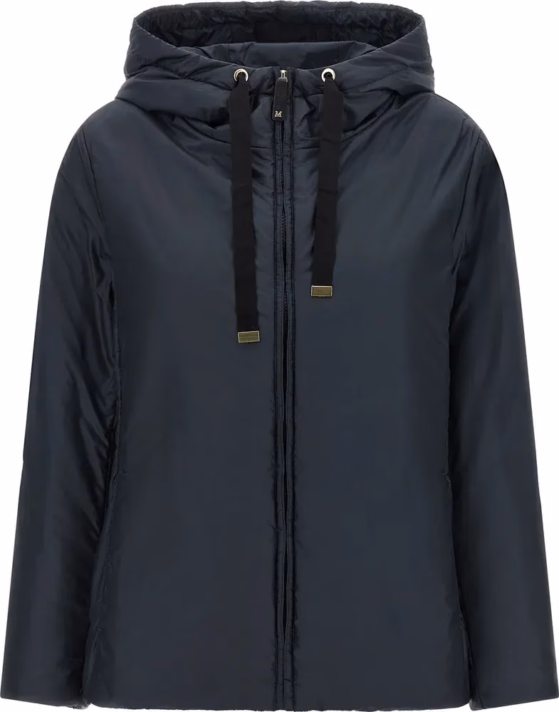 Max Mara Blue Polyester Shell Jacket