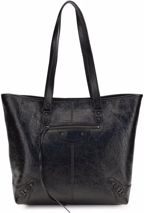 Balenciaga Black Lamb Ovis Aries Aries Shoulder Bag
