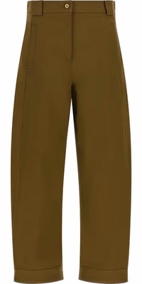 Bicolor Cotton Cropped Pants