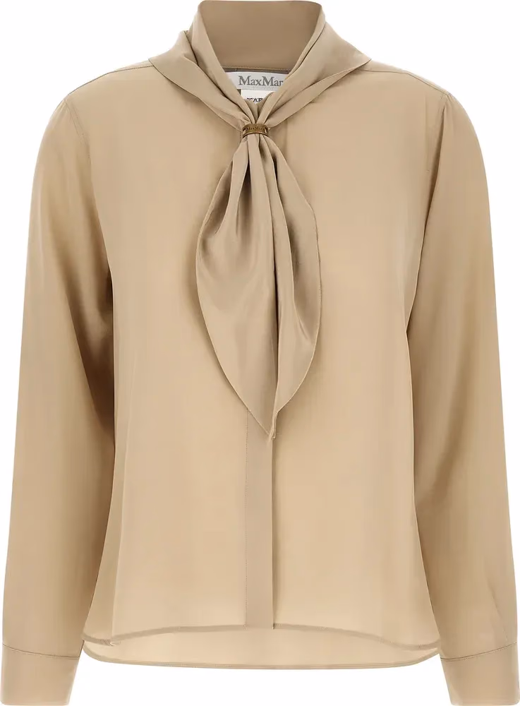 Max Mara Beige Silk Blouse