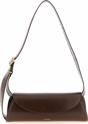 Brown Calfskin Shoulder Bag