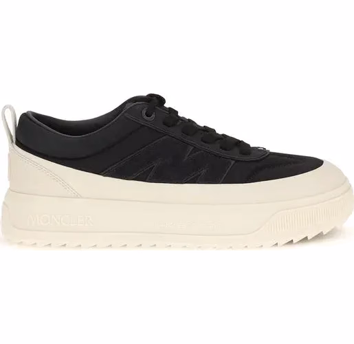 Moncler Black Calf Leather Bos Taurus Athletic Sneakers