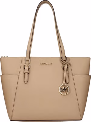Beige Leather Shoulder Bag