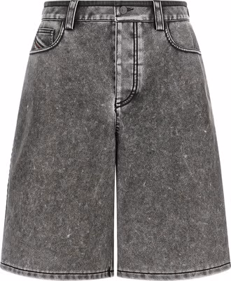 Gray Polyethylene Bermuda Shorts