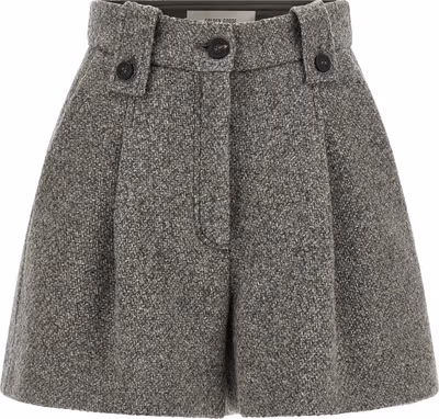 Gray Virgin Wool Bermuda Shorts