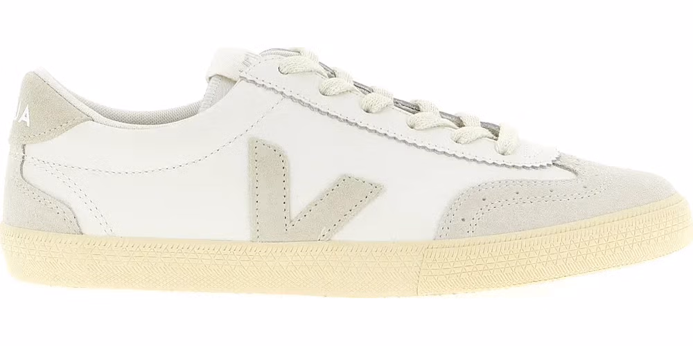 Veja Beige Genuine Leather Low Top Sneakers