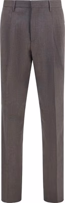 Gray Viscose Dress Pants