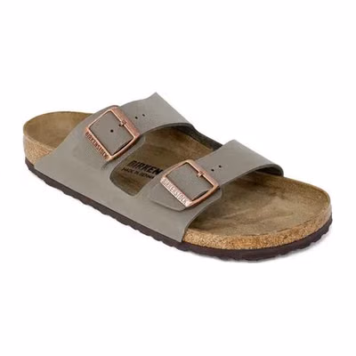 Gray Synthetic Strap-On Sandals