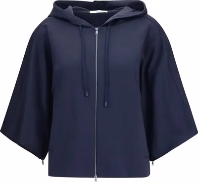 Blue Polyamide Sweatshirt