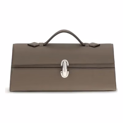 Brown Calf Leather Bos Taurus Clutch Bag