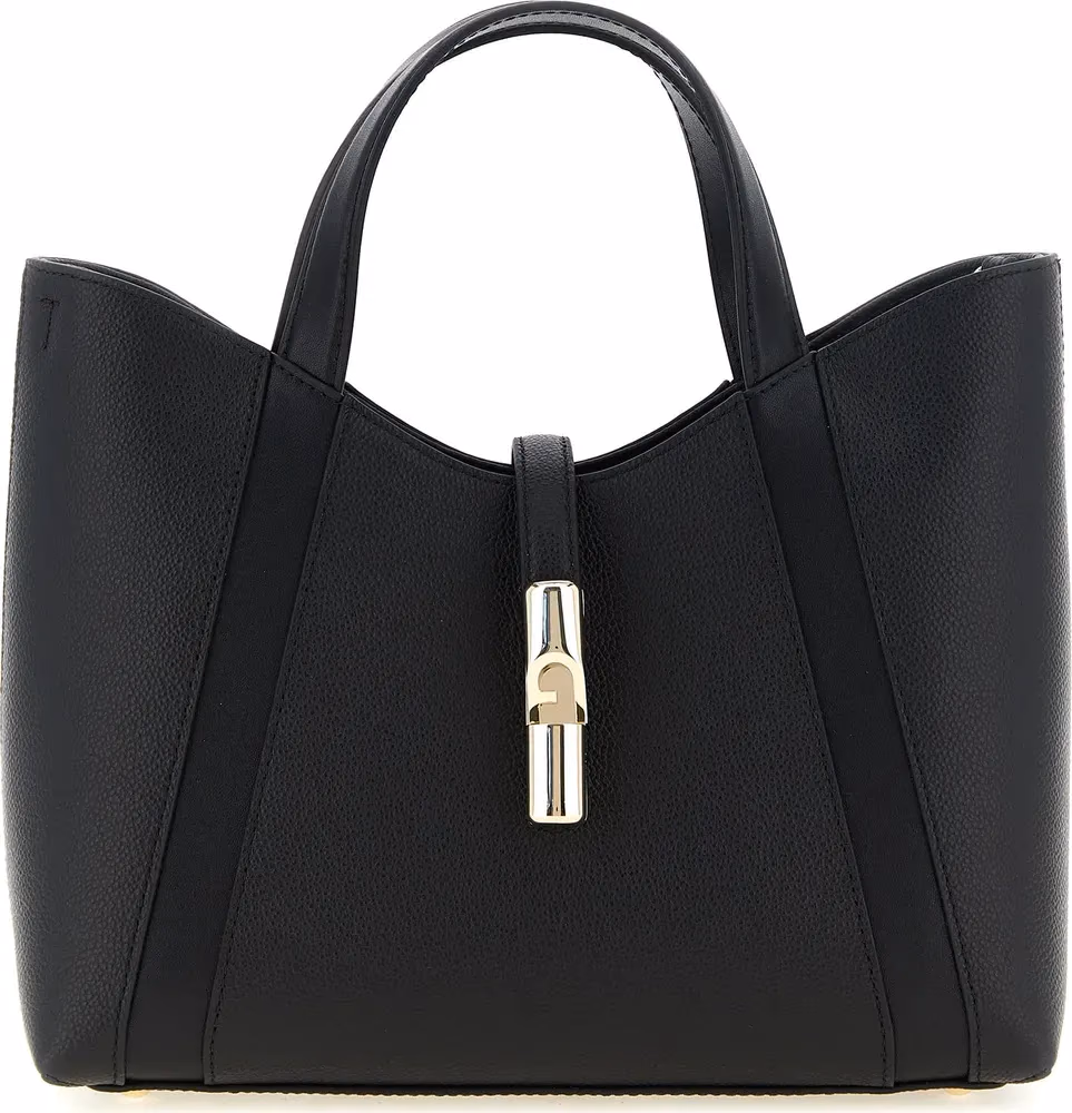 Furla Black Calfskin Tote Bag