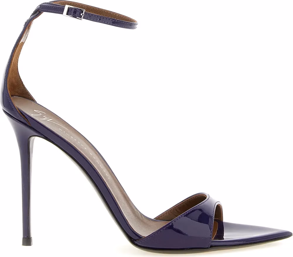 Giuseppe Zanotti Purple Calfskin Stiletto Heel Sandals