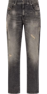 Gray Cotton Skinny Jeans