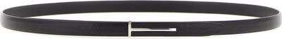 Black Goatskin Thin Belt