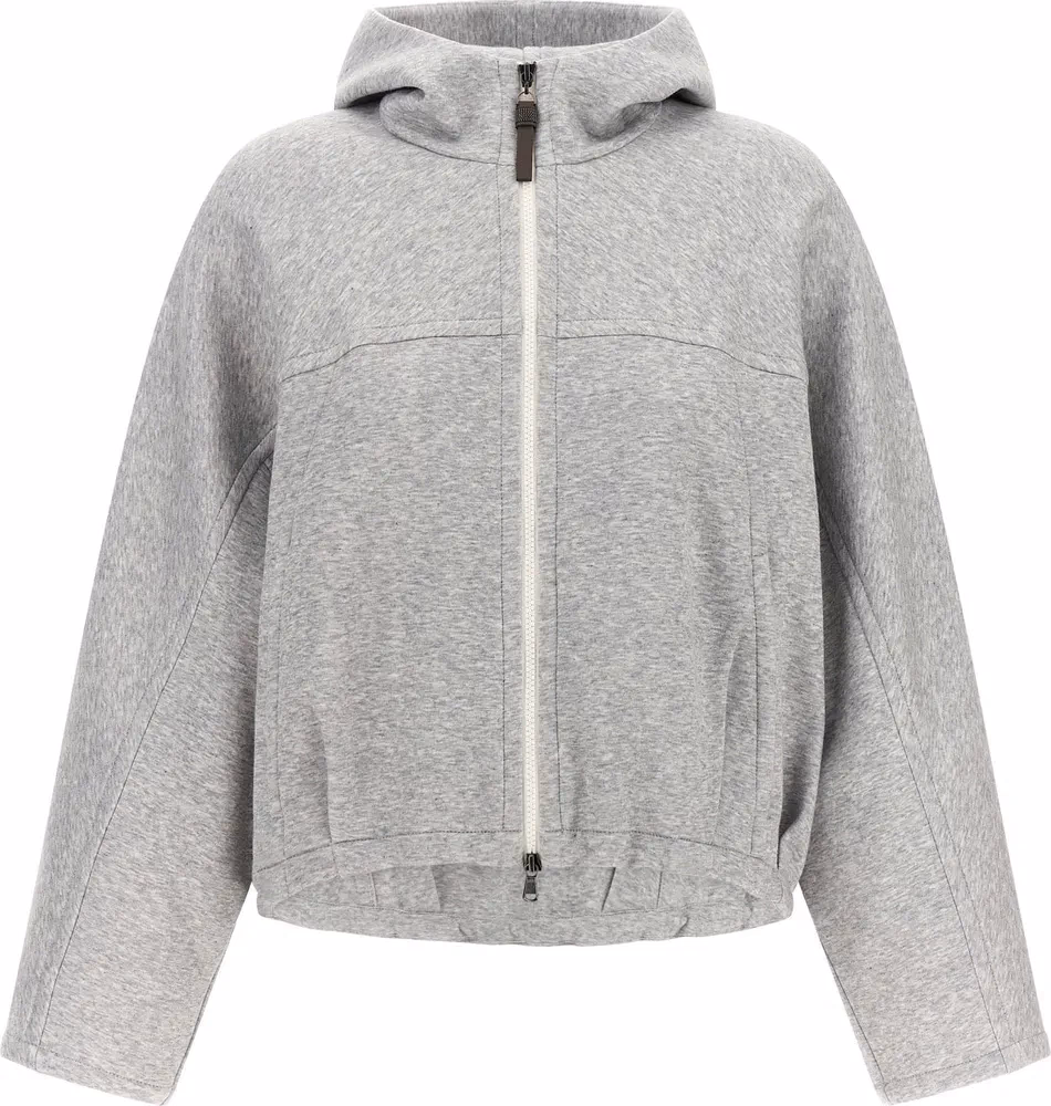 Brunello Cucinelli Gray Cotton Hoodie