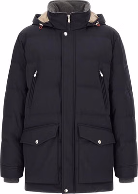 Blue Polyamide Parka