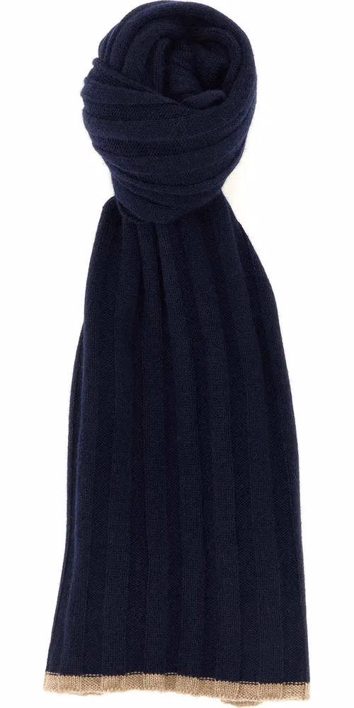 Brunello Cucinelli Blue Cashmere Scarf