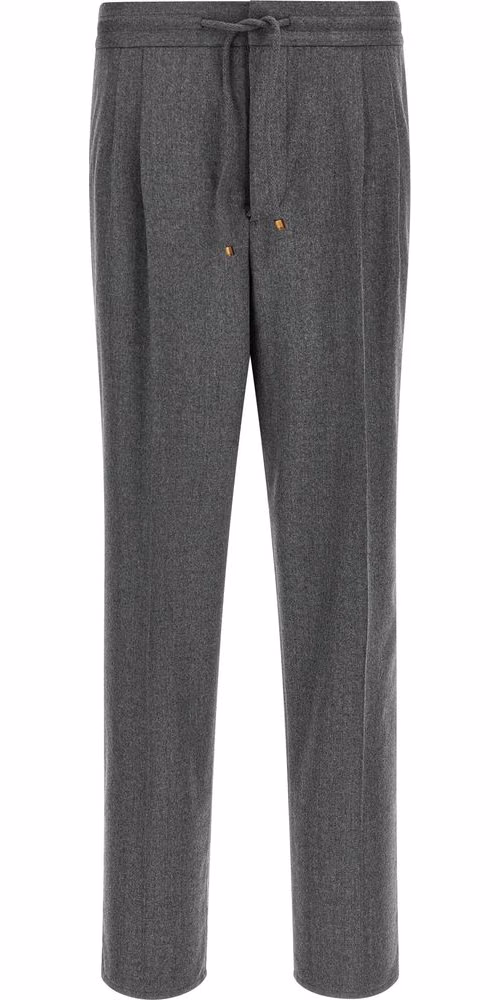 Brunello Cucinelli Gray Virgin Wool Casual Pants