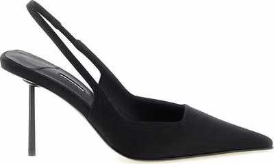 Black Viscose High Heel Pumps