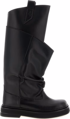 Black Calfskin Over The Knee