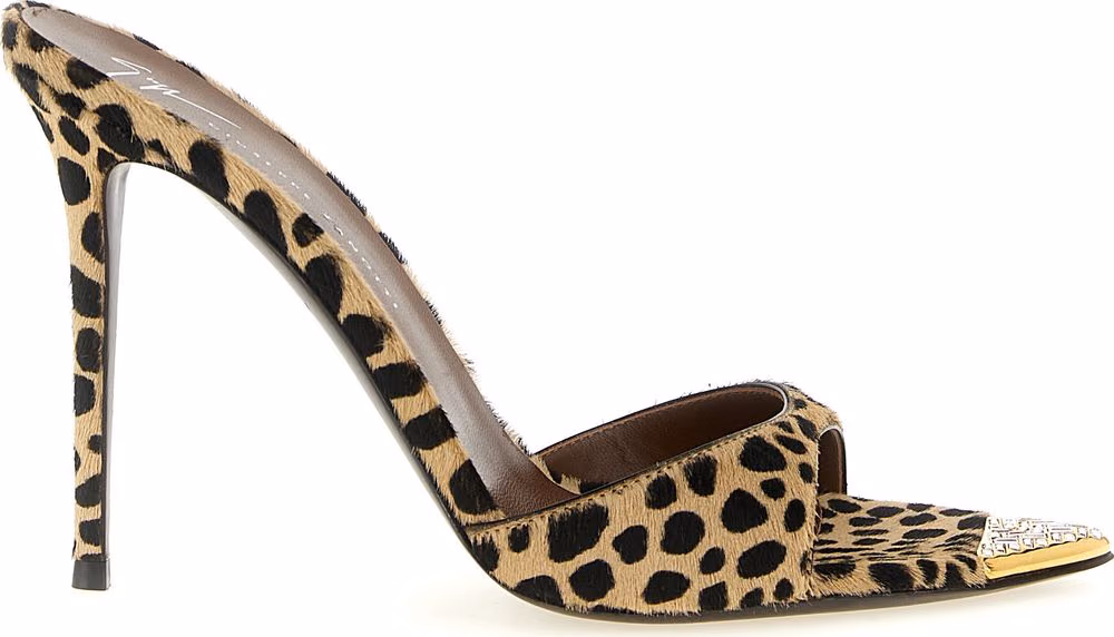 Giuseppe Zanotti Multicolor Calfskin Stiletto Heel Sandals