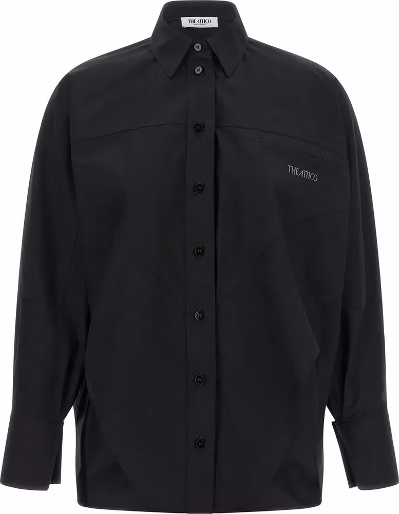 The Attico Black Cotton Blouse