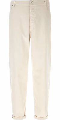 White Cotton Relaxed Fit Jeans