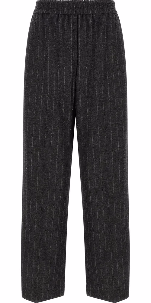 Brunello Cucinelli Gray Virgin Wool Casual Pants